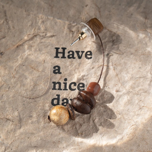 Sohvara Original Autumn Tones Stacked Beaded Drop Earrings image 1