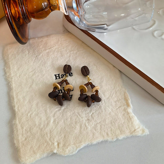 Sohvara Original Artisan Coffee Bean Cluster Earrings image 0