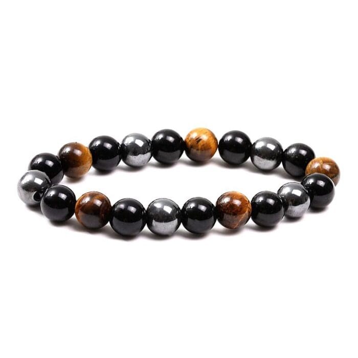 Triple Protection Bracelet - Tiger’s Eye, Obsidian, Hematite