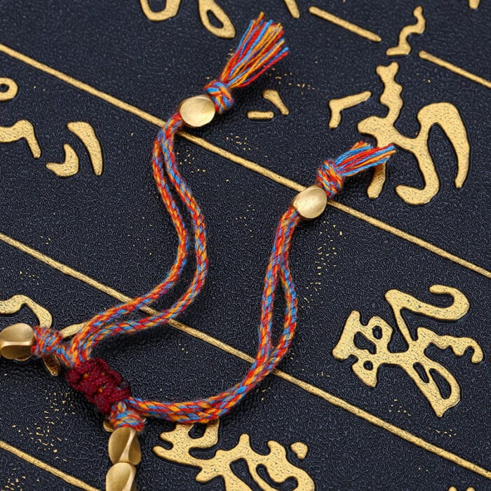 Tibetan Copper Bead Tassel Bracelet – Spiritual Protection & Blessing