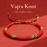 Tibetan Vajra Knot Bracelet – Handwoven Protection & Blessing Cord