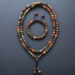 Tiger’s Eye & Turquoise 108 Mala Beads Necklace – Protection, Clarity & Healing
