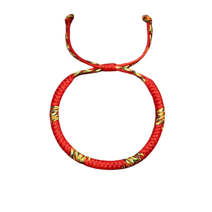 Tibetan Vajra Knot Bracelet – Handwoven Protection & Blessing Cord