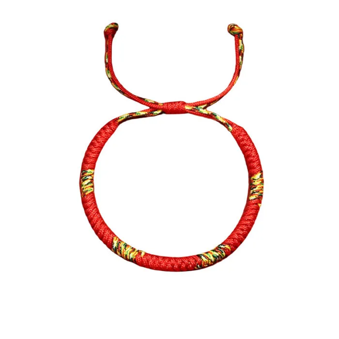 Tibetan Vajra Knot Bracelet – Handwoven Protection & Blessing Cord