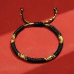 Tibetan Vajra Knot Bracelet – Handwoven Protection & Blessing Cord