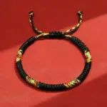 Tibetan Vajra Knot Bracelet – Handwoven Protection & Blessing Cord