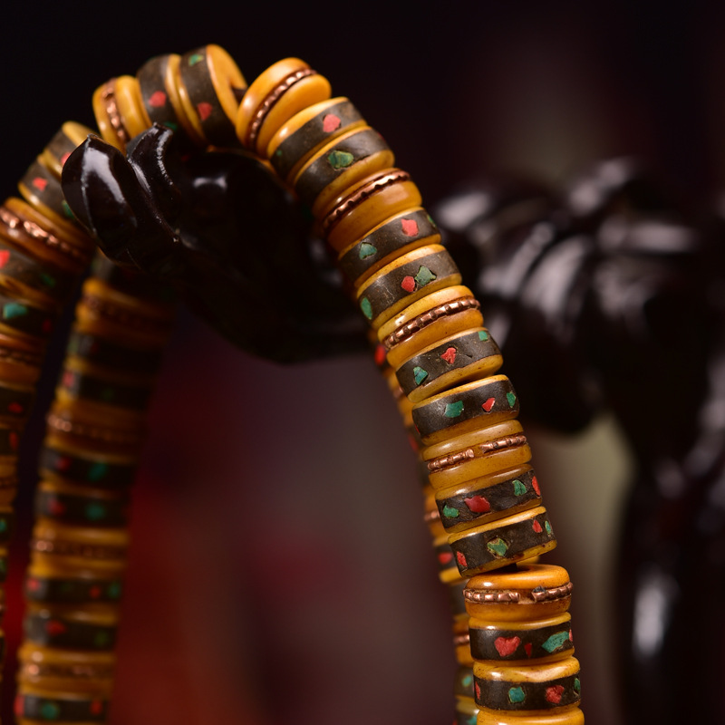 sohvara authentic tibetan yak bone 108 beads mala with inlaid multicolor accents – handcrafted diy bead strand sohvara authentic tibetan yak bone 108 beads mala with inlaid multicolor accents – handcrafted diy bead strand