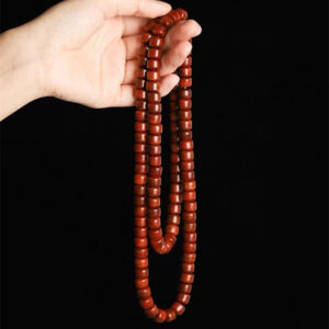 tibetan aged bone prayer beads – vintage weathered finish mala bracelet (2)